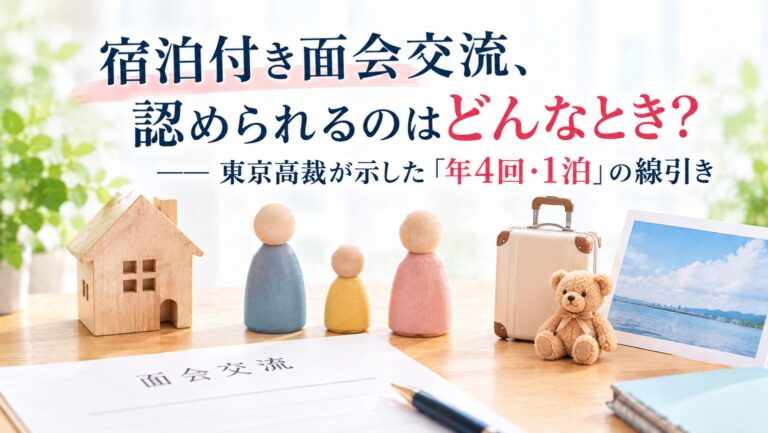 宿泊付き面会交流、認められるのはどんなとき? ―― 東京高裁が示した「年4回・1泊」の線引き