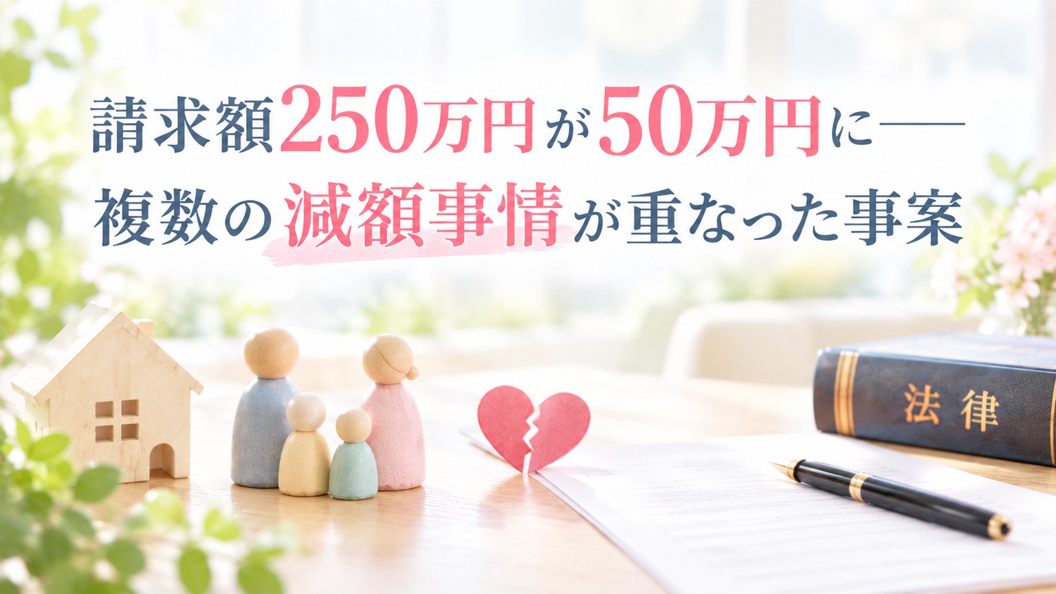 請求額250万円が50万円に――複数の減額事情が重なった事案