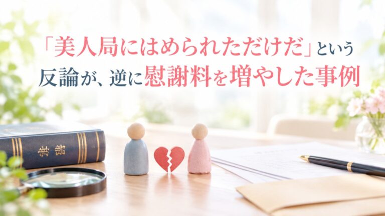 「美人局にはめられただけだ」という反論が、逆に慰謝料を増やした事例