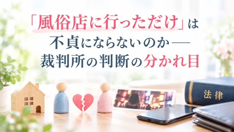 「風俗店に行っただけ」は不貞にならないのか――裁判所の判断の分かれ目