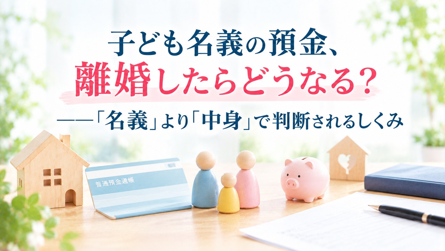 子ども名義の預金、離婚したらどうなる？――「名義」より「中身」で判断されるしくみ