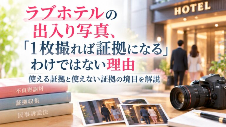 ラブホテルの出入り写真、「1枚撮れば証拠になる」わけではない理由