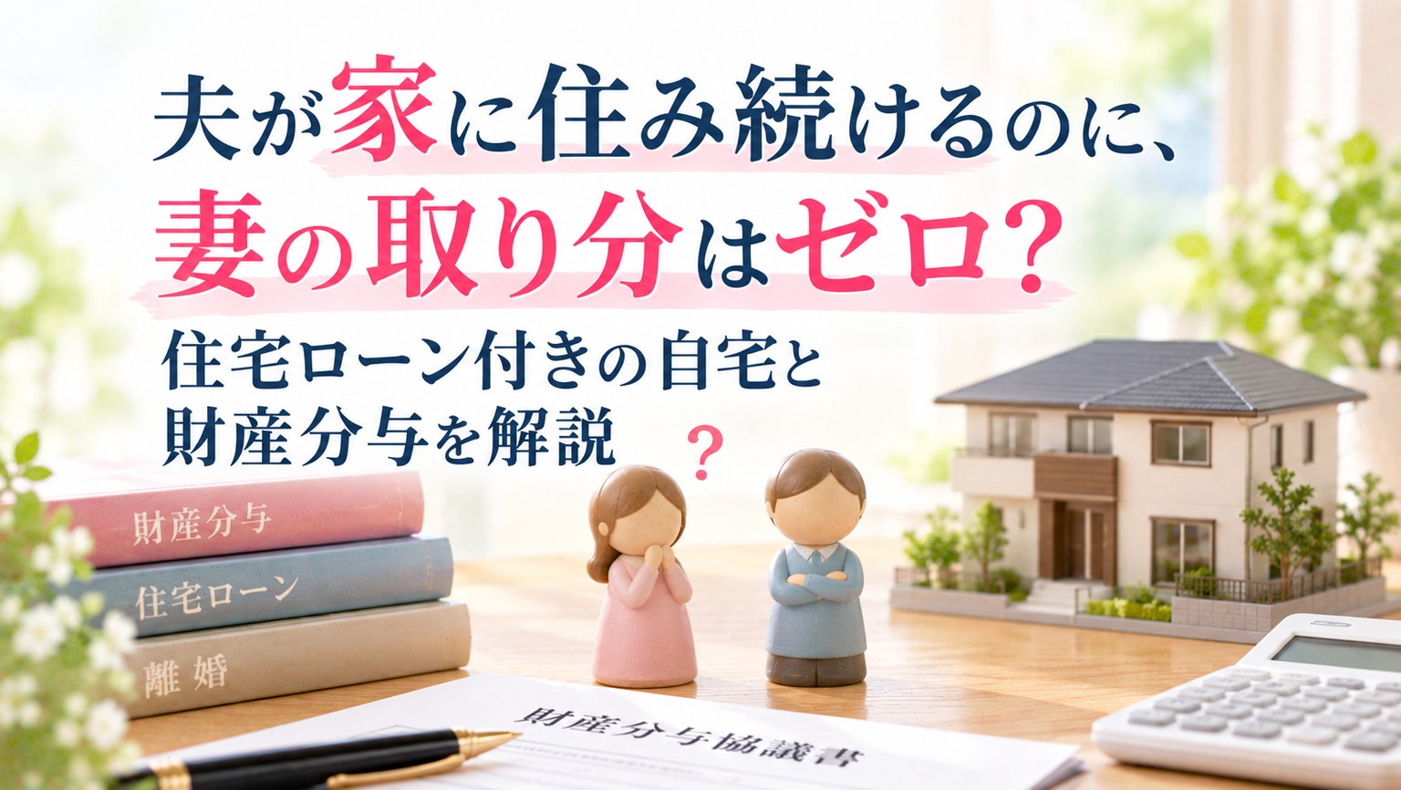 夫が家に住み続けるのに、妻の取り分はゼロ？――住宅ローン付きの自宅と財産分与