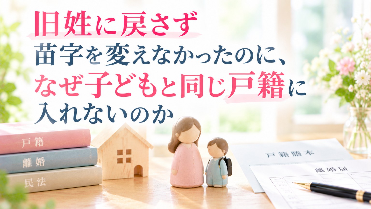 旧姓に戻さず苗字を変えなかったのに、なぜ子どもと同じ戸籍に入れないのか