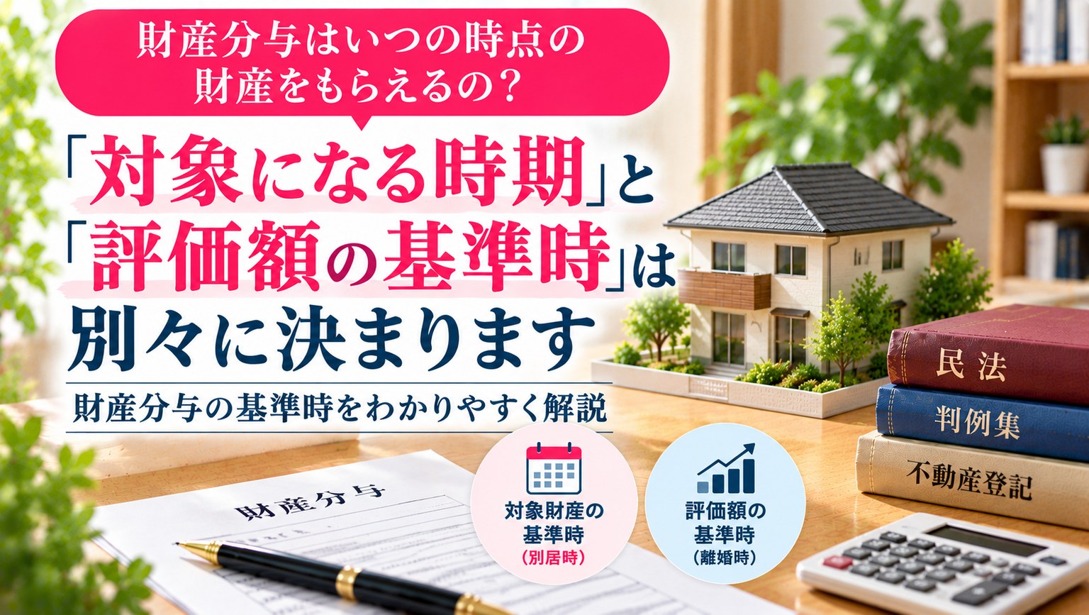 財産分与はいつの時点の財産をもらえるの？（基準時・基本編）