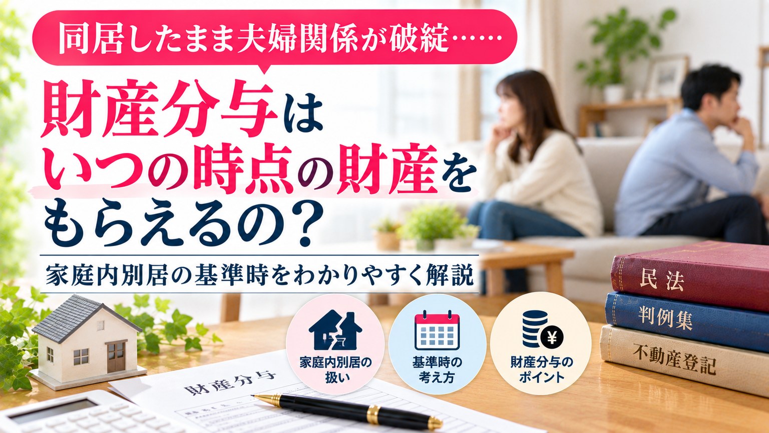 家庭内別居の場合の財産分与の基準時
