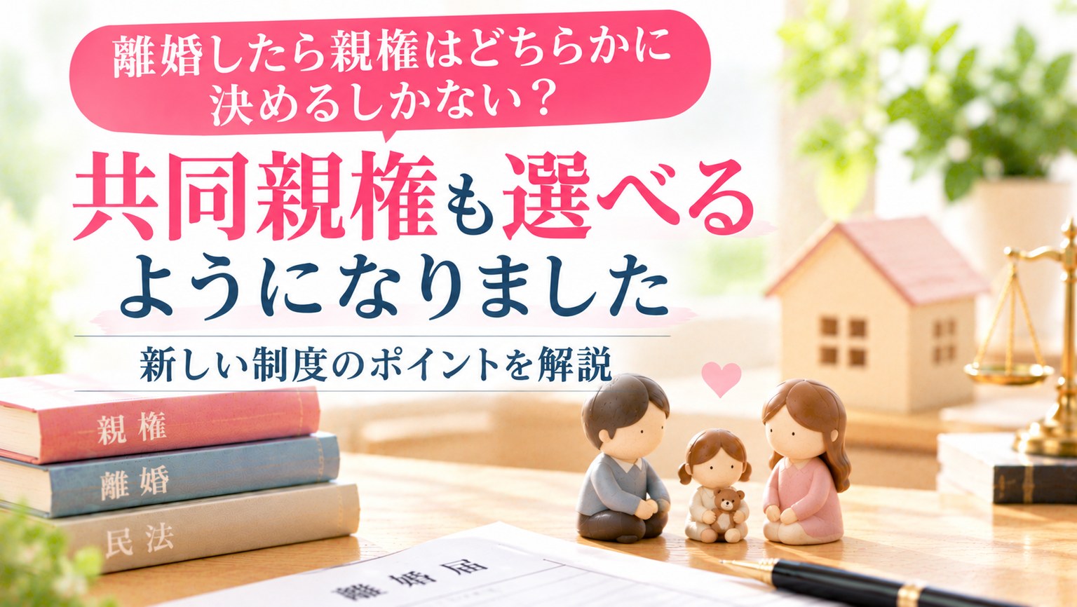 離婚したら親権はどちらかに決めるしかない？――「共同親権」も選べるようになります